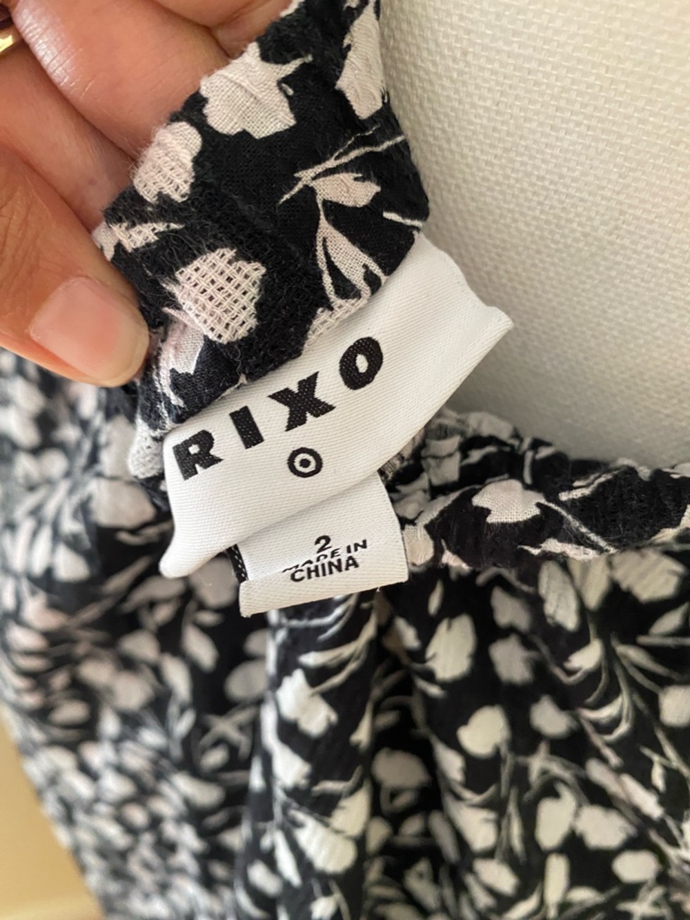 RIXO For Target Black & White Cotton Midi Dress - Picture 6 of 7